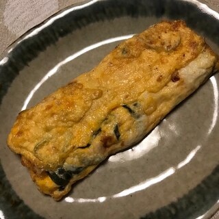 ベーコンビッツと下仁田ネギの卵焼き